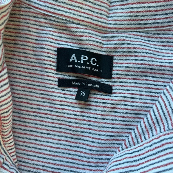 APC stripe cotton button blouse - Picture 2 of 5